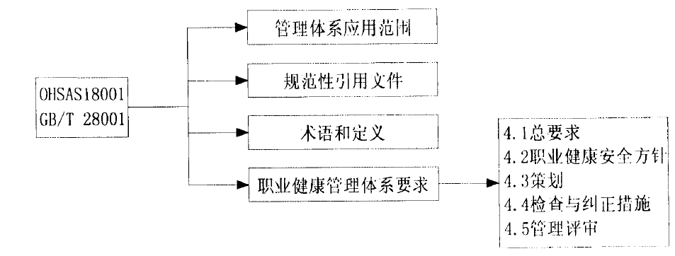 職業(yè)健康安全管理體系結構圖